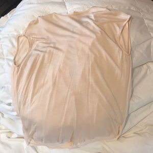 Pink open back blouse